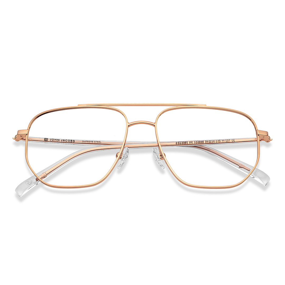 John Jacobs Online Gold Full Rim Square left side