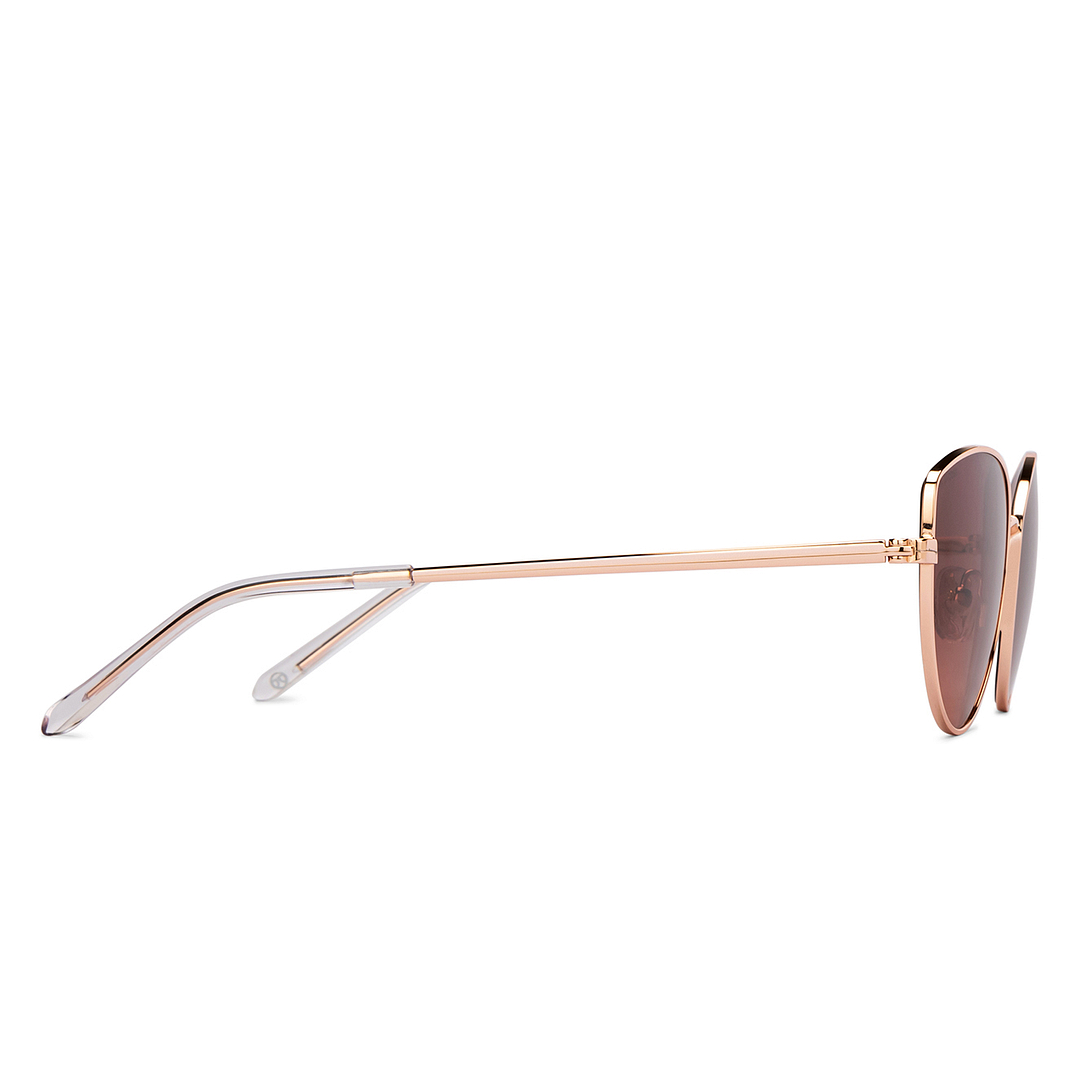 John Jacobs Rose Gold Full Rim Cat Eye left side