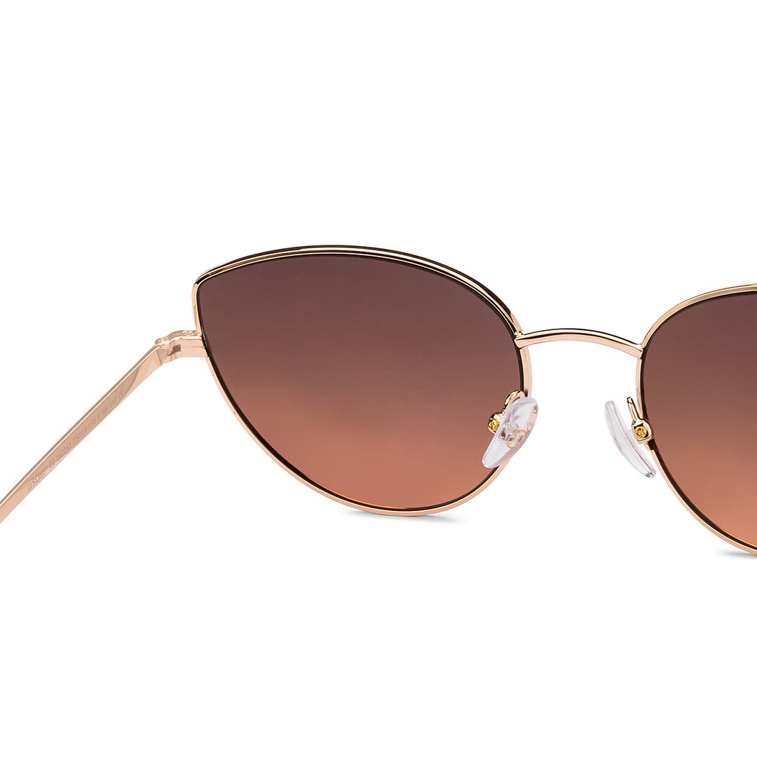 John Jacobs Rose Gold Full Rim Cat Eye right side