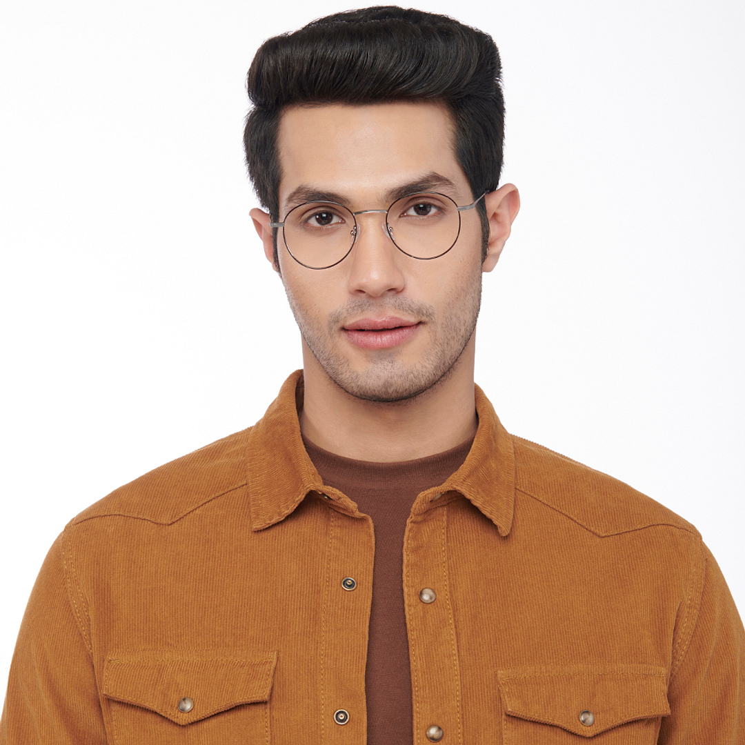 John Jacobs Online Silver Full Rim Round left side