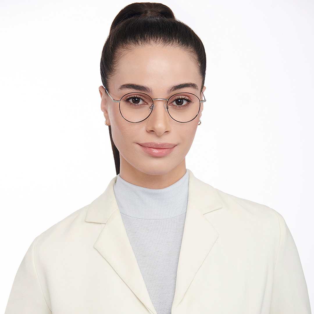 John Jacobs Online Silver Full Rim Round left side