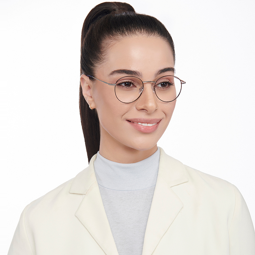 John Jacobs Online Silver Full Rim Round right side