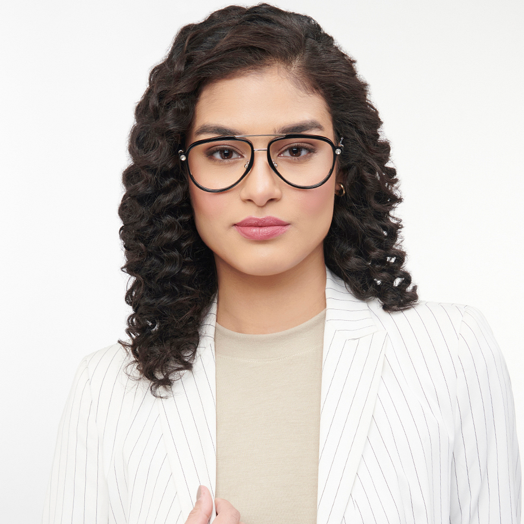 John Jacobs Online Silver Full Rim Aviator right side