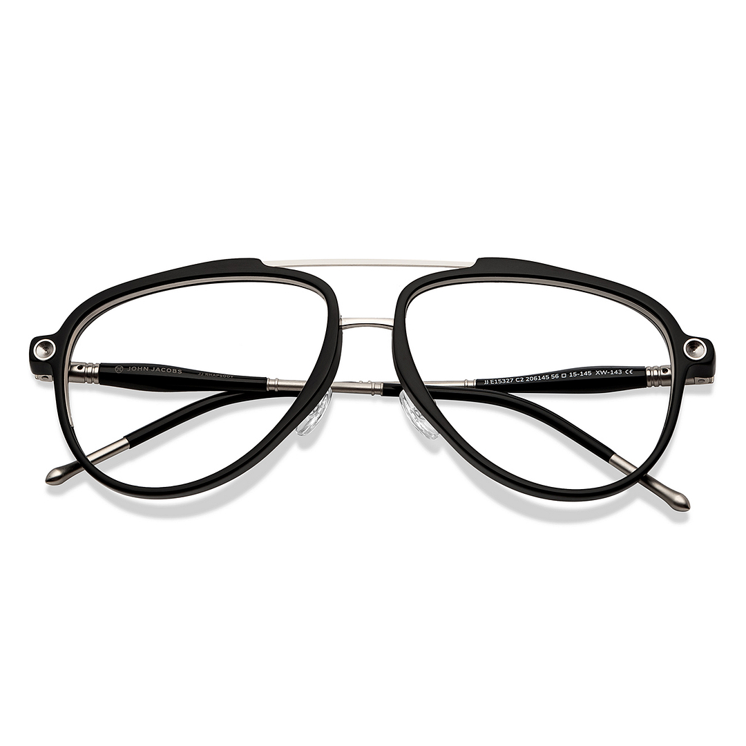 John Jacobs Online Silver Full Rim Aviator left side