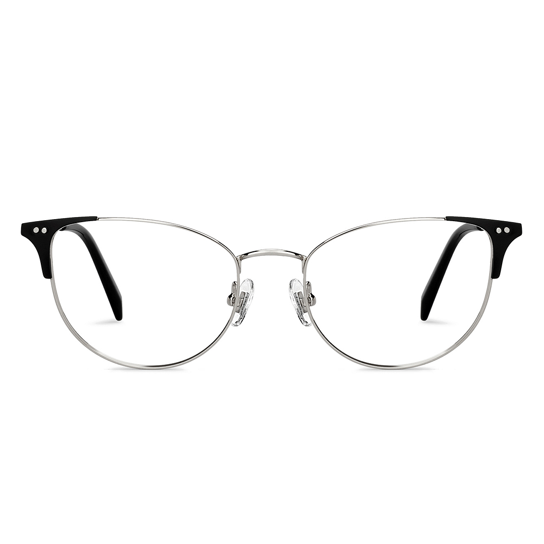 John Jacobs Online Silver Full Rim Cat Eye left side