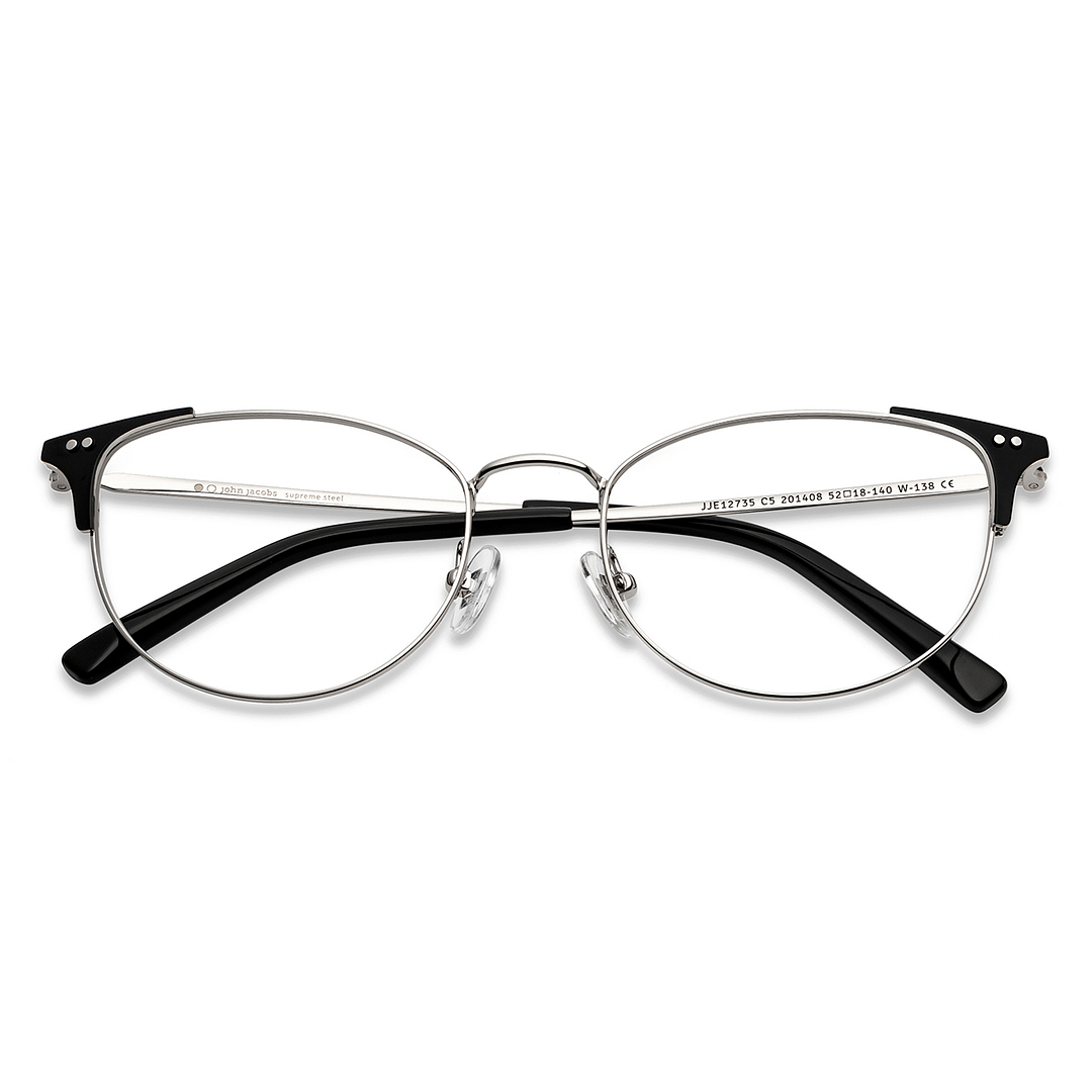 John Jacobs Online Silver Full Rim Cat Eye left side