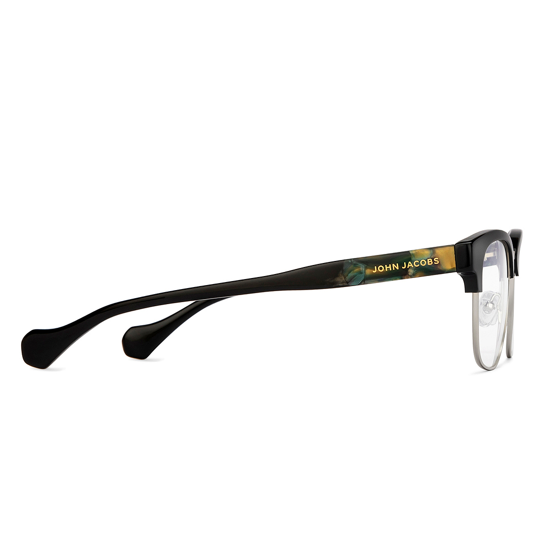 John Jacobs Silver Full Rim Clubmaster left side