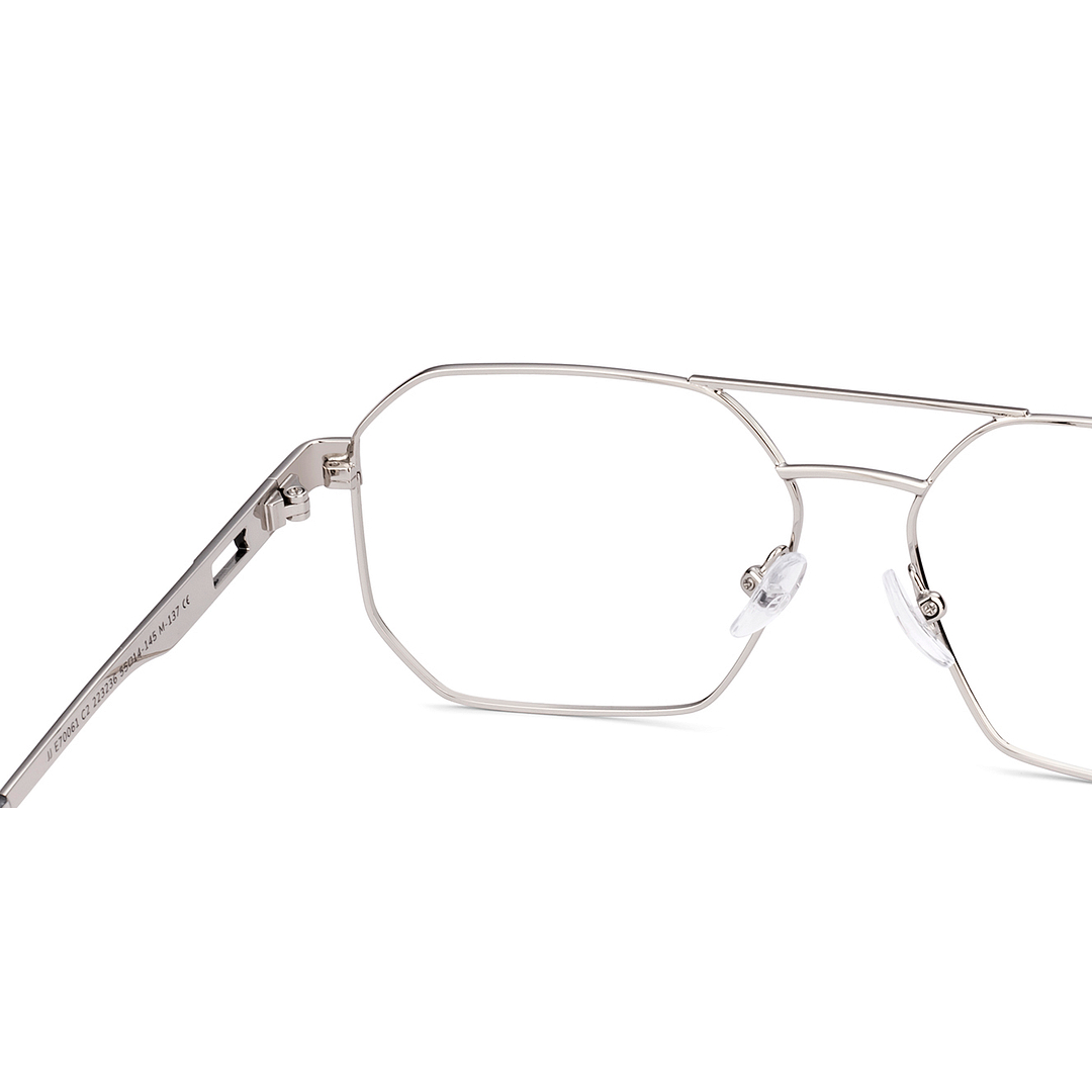 John Jacobs Silver Full Rim Geometric right side