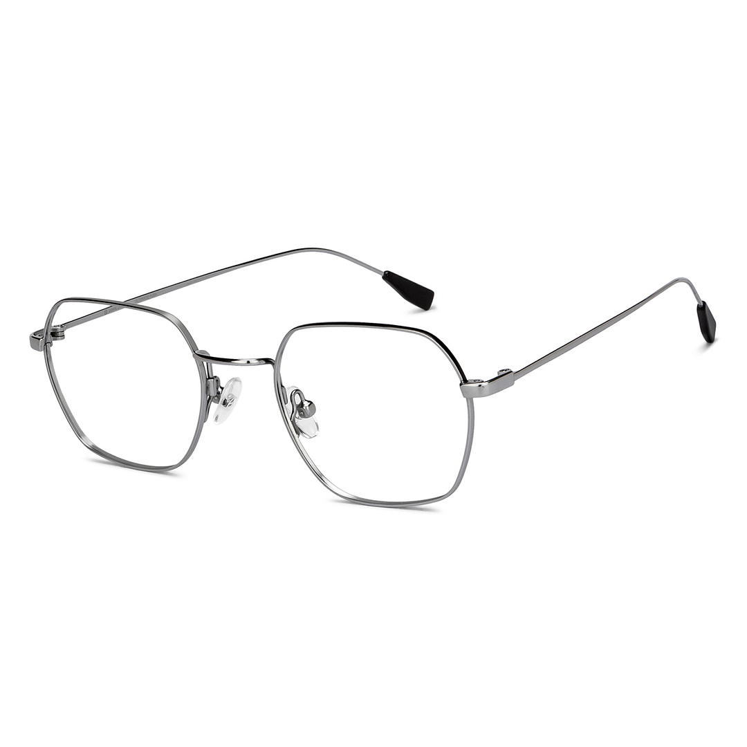 John Jacobs Online Silver Full Rim Square right side