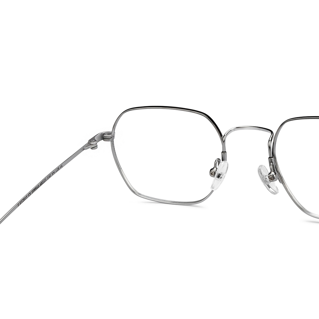 John Jacobs Online Silver Full Rim Square right side