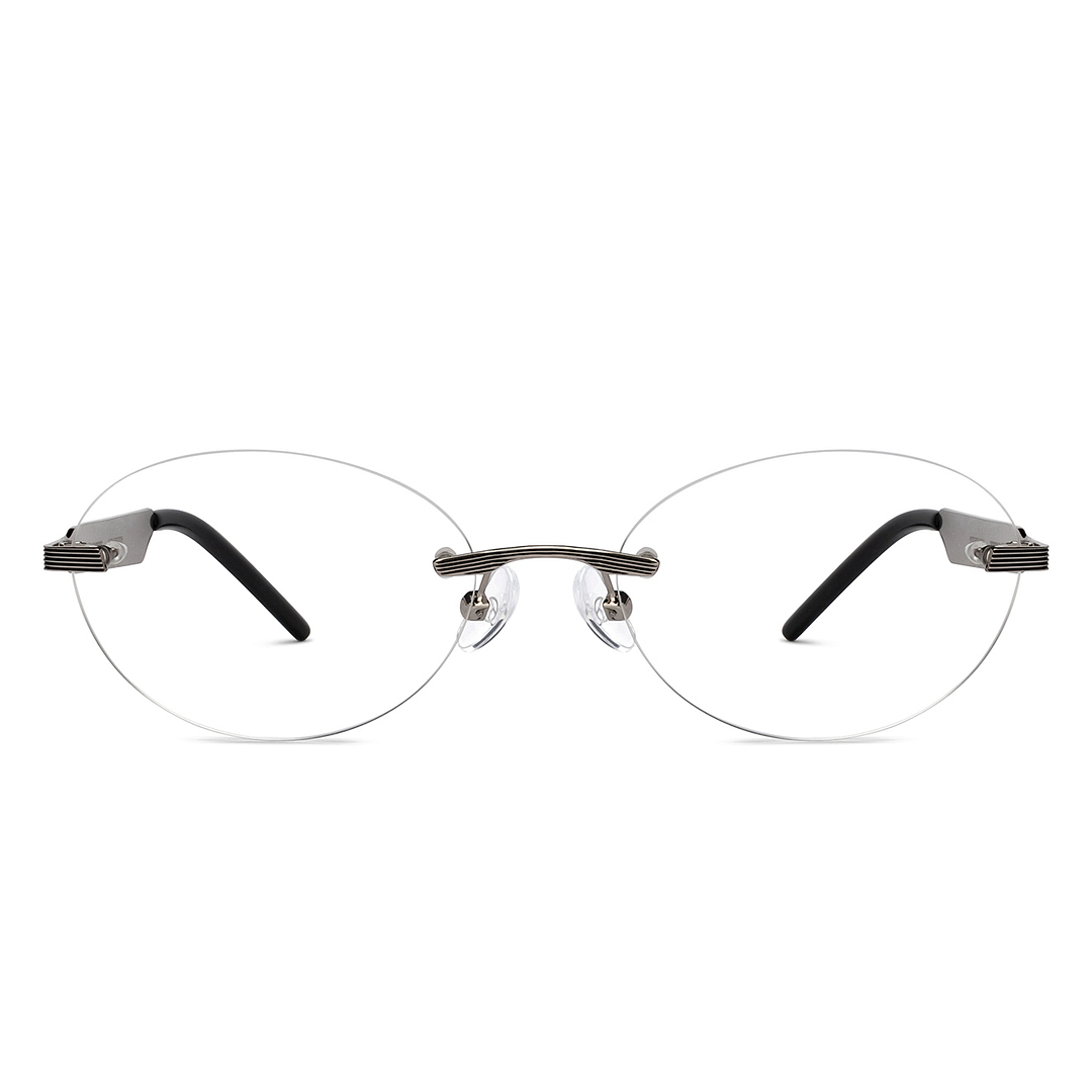 John Jacobs Online Silver Rimless Round right side