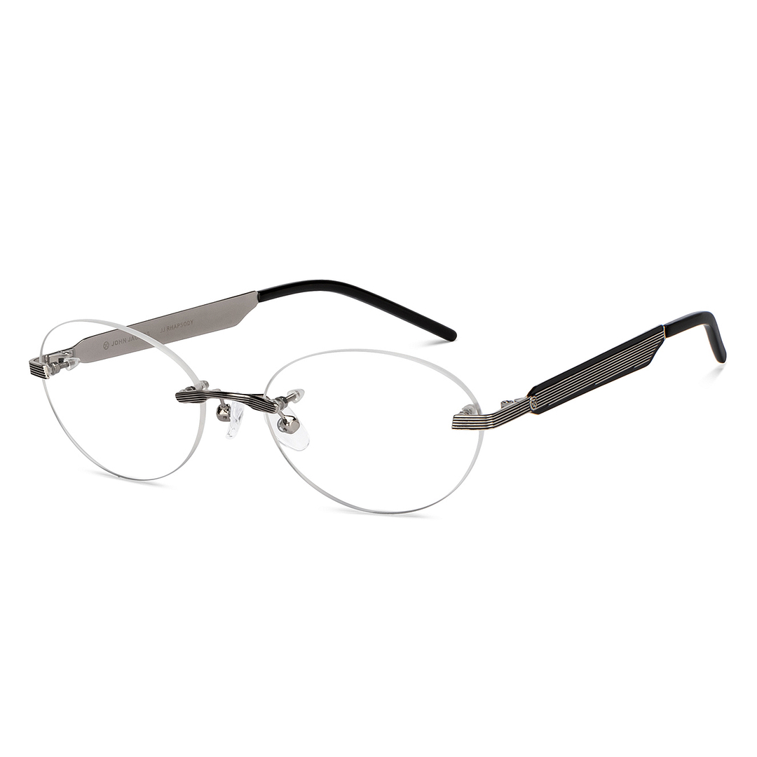 John Jacobs Online Silver Rimless Round right side