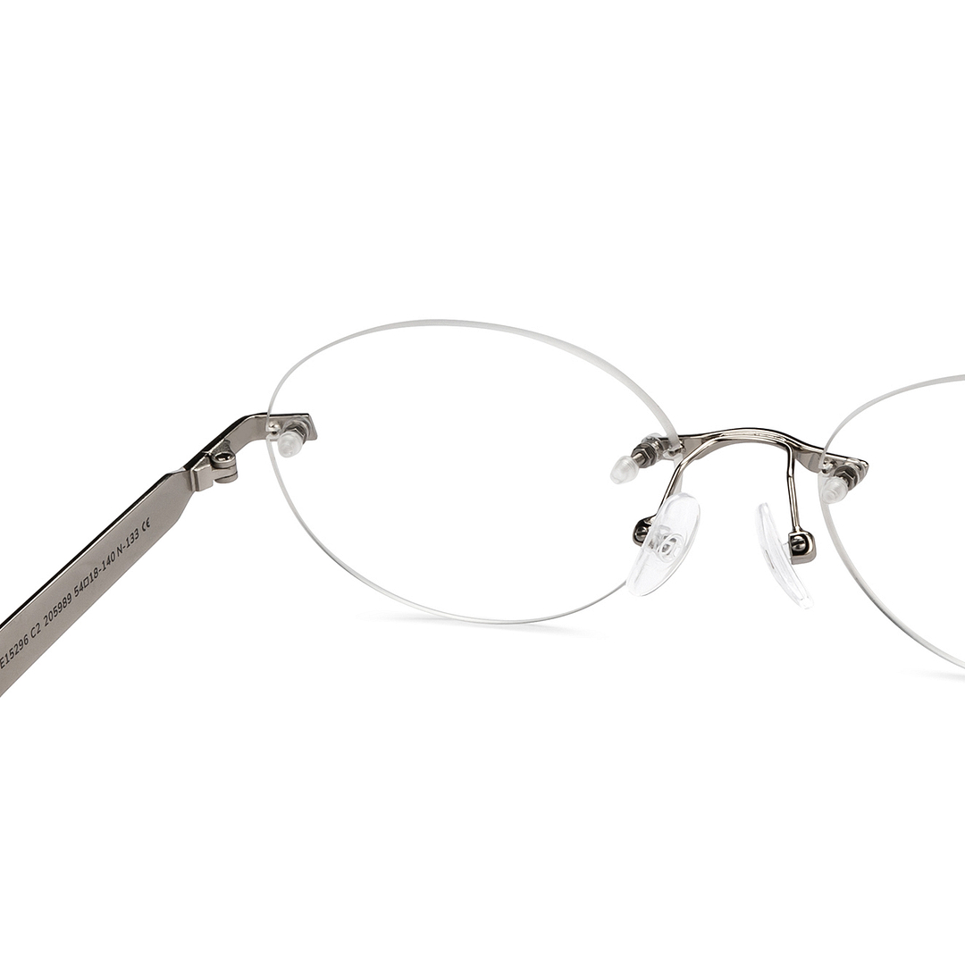 John Jacobs Online Silver Rimless Round right side