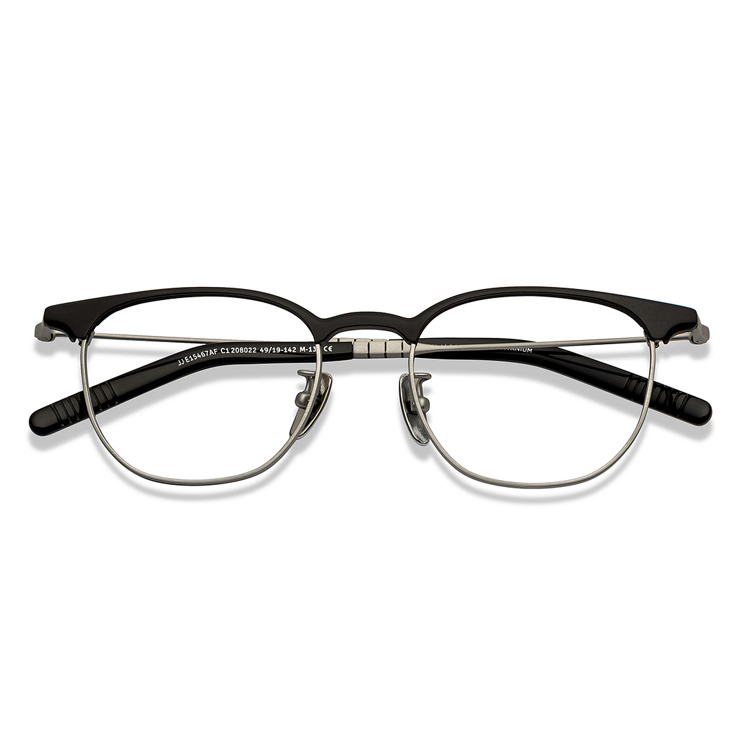 John Jacobs Silver Full Rim Oval left side