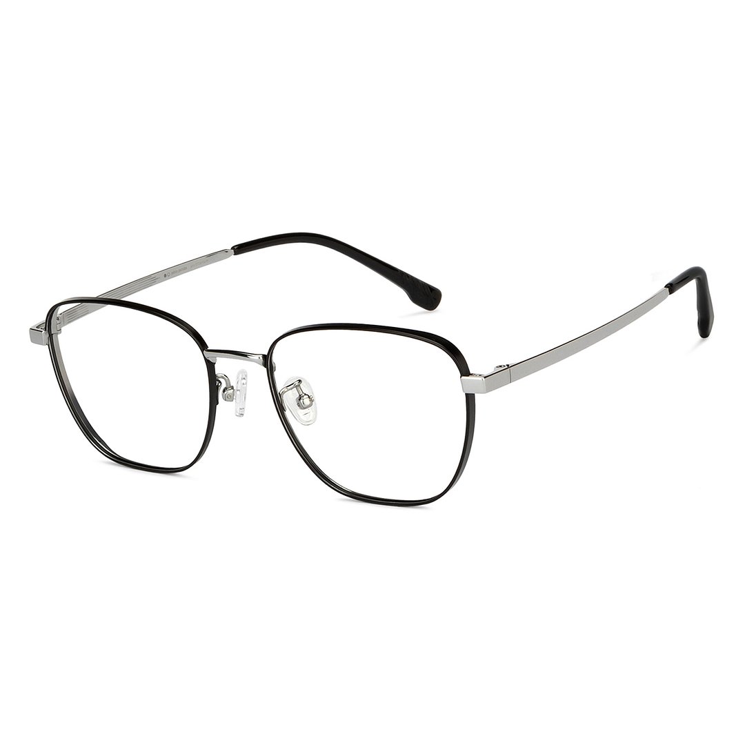 John Jacobs Silver Full Rim Square left side