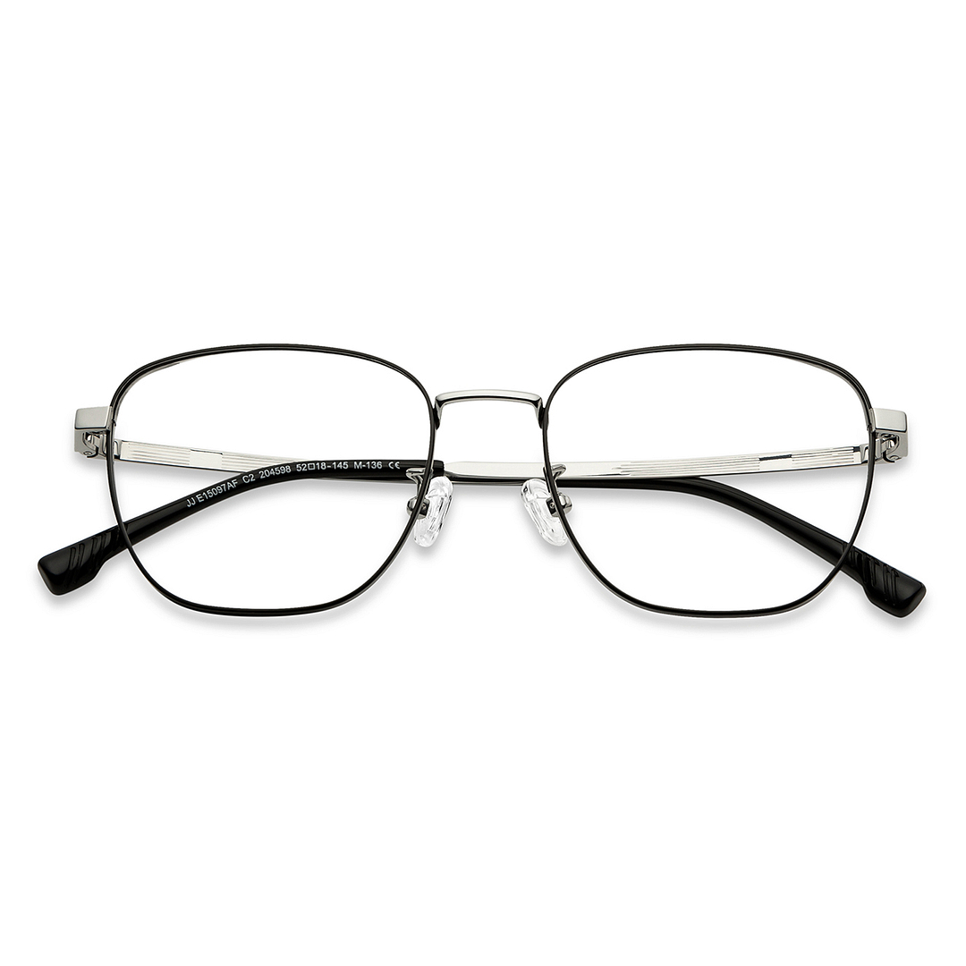 John Jacobs Silver Full Rim Square left side