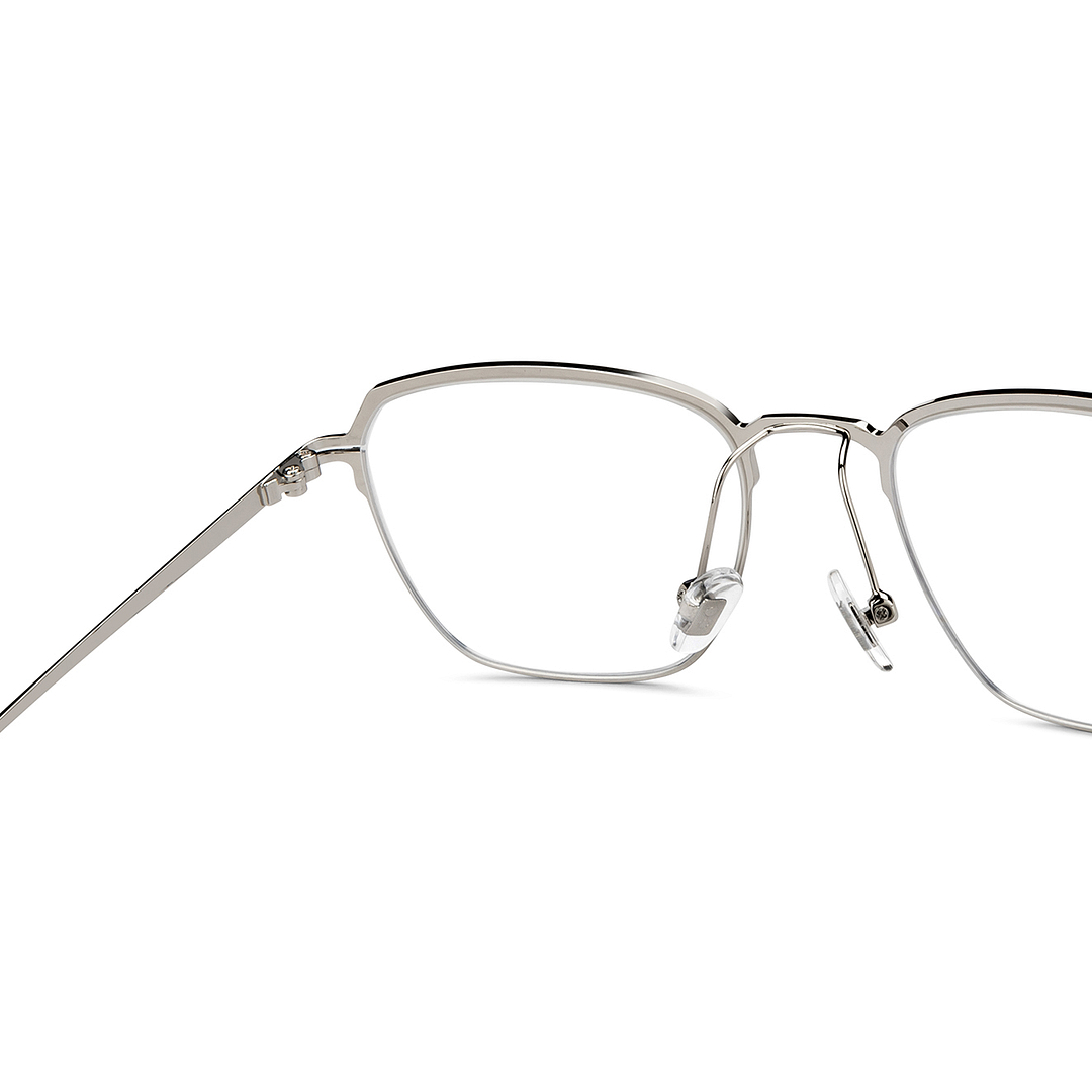 John Jacobs Online Silver Full Rim Square right side