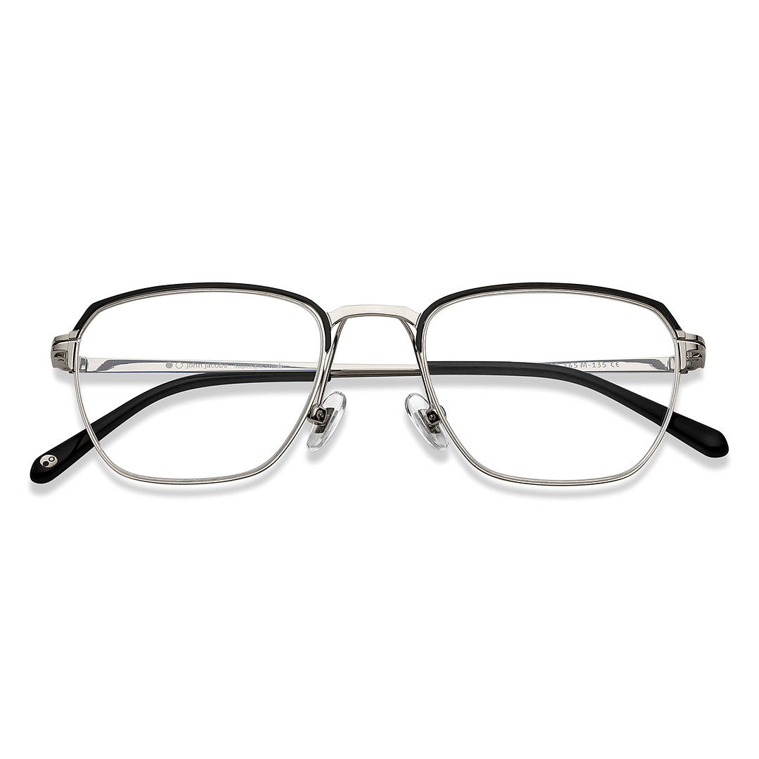 John Jacobs Online Silver Full Rim Square left side