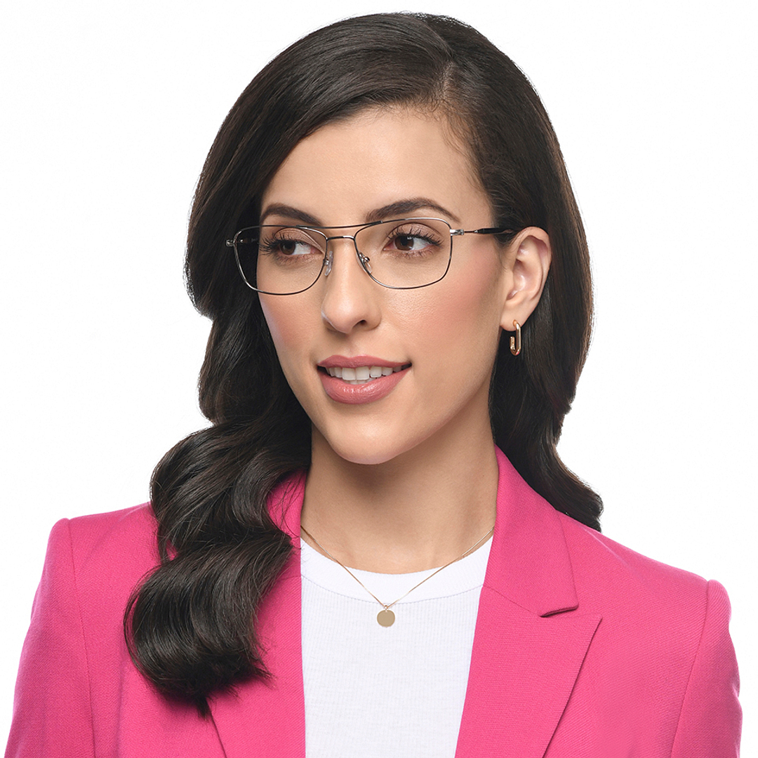 John Jacobs Online Silver Full Rim Square right side