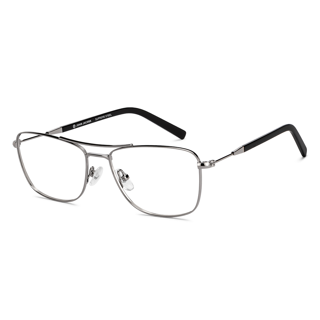 John Jacobs Online Silver Full Rim Square right side