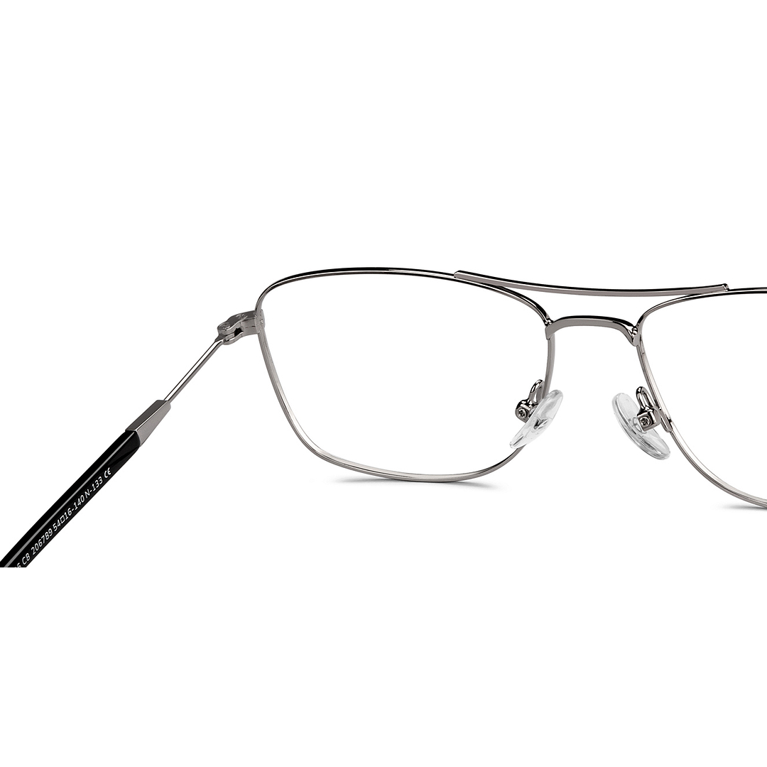 John Jacobs Online Silver Full Rim Square right side