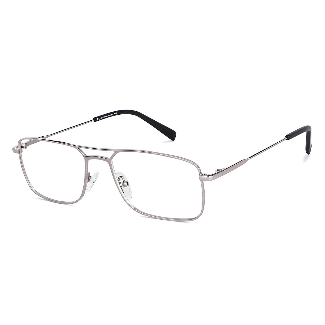 John Jacobs Online Silver Full Rim Square left side