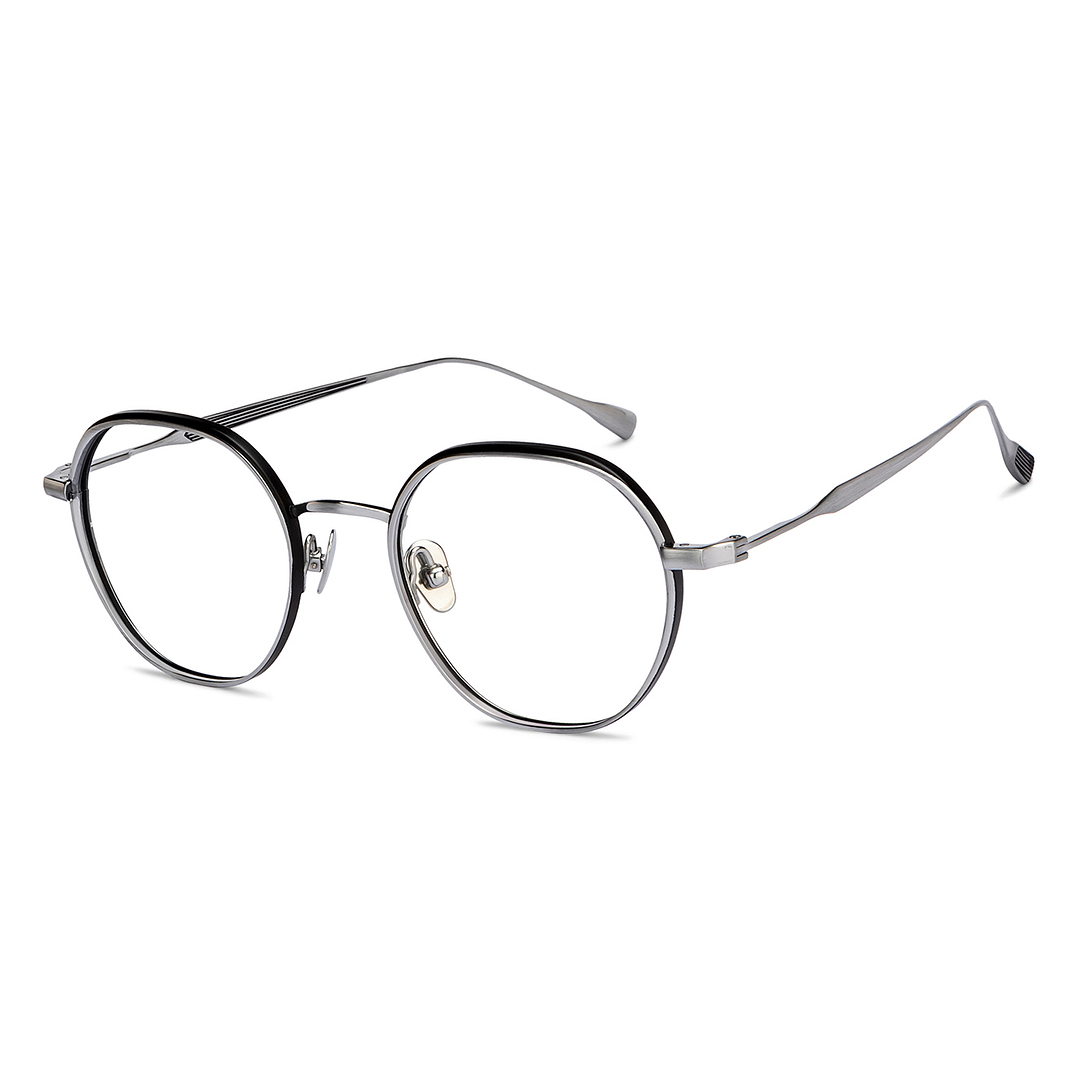 Buy Silver Black Full Rim Hexagonal John Jacobs Pro Titanium JJ