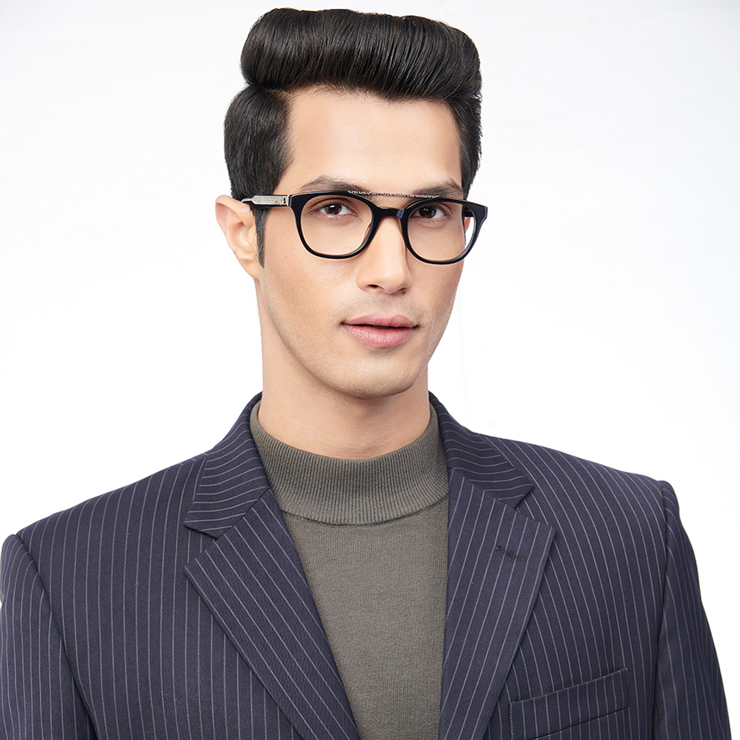 John Jacobs Online Silver Full Rim Square right side