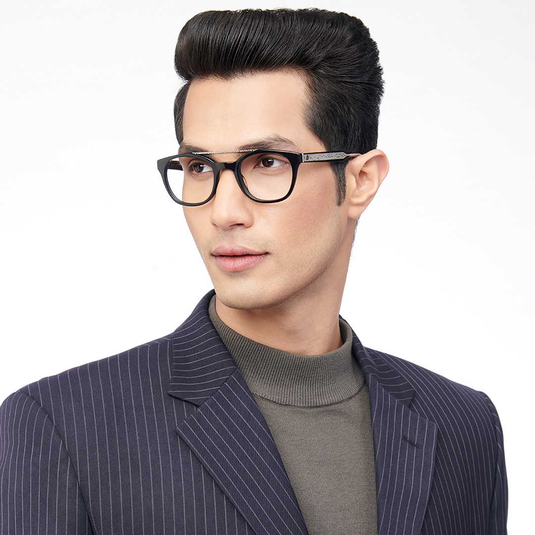 John Jacobs Online Silver Full Rim Square left side