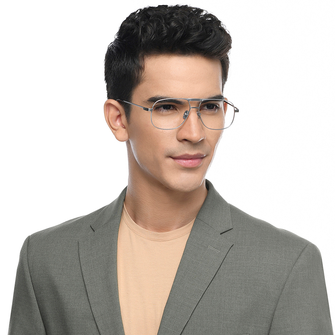 John Jacobs Silver Full Rim Aviator right side