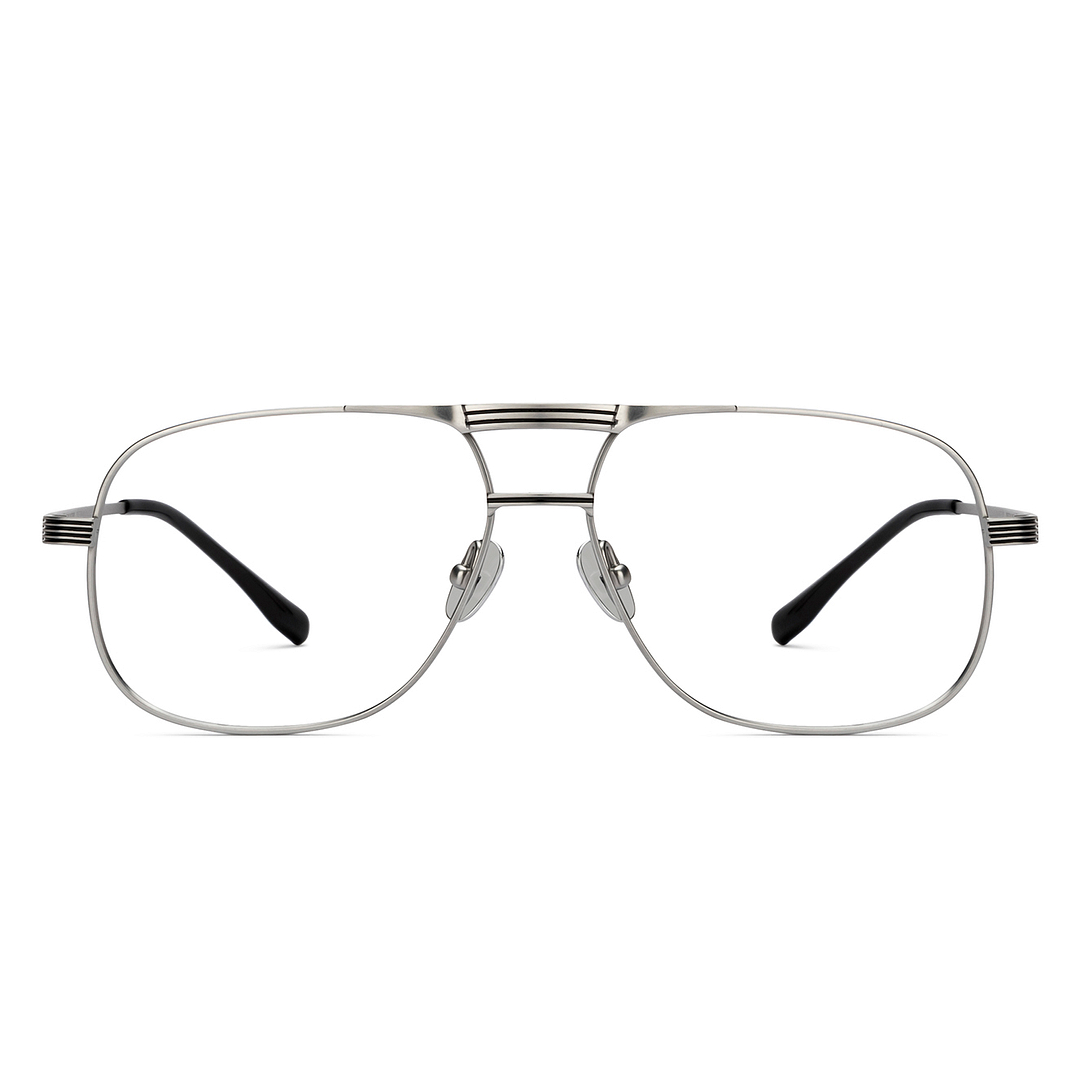 John Jacobs Silver Full Rim Aviator left side