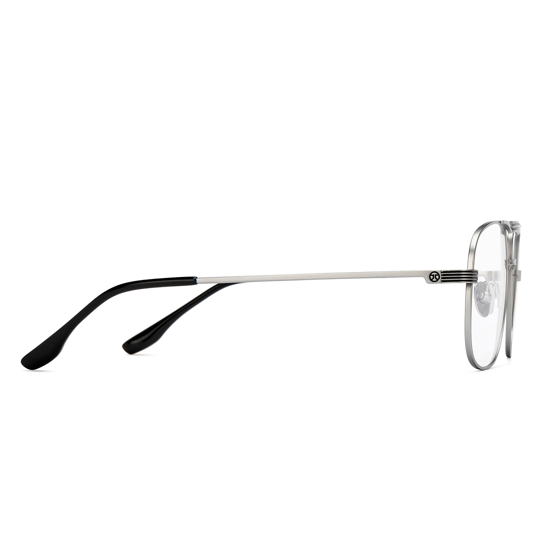 John Jacobs Silver Full Rim Aviator left side