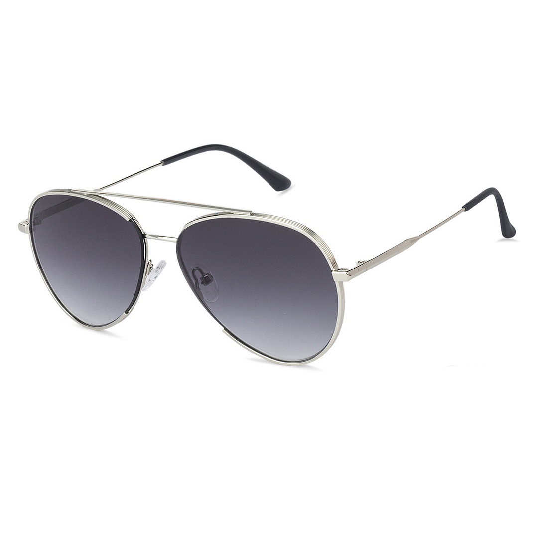 John Jacobs Silver Full Rim Aviator left side