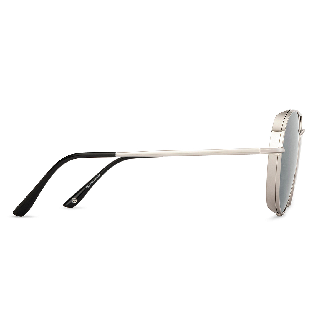 John Jacobs Silver Full Rim Aviator right side