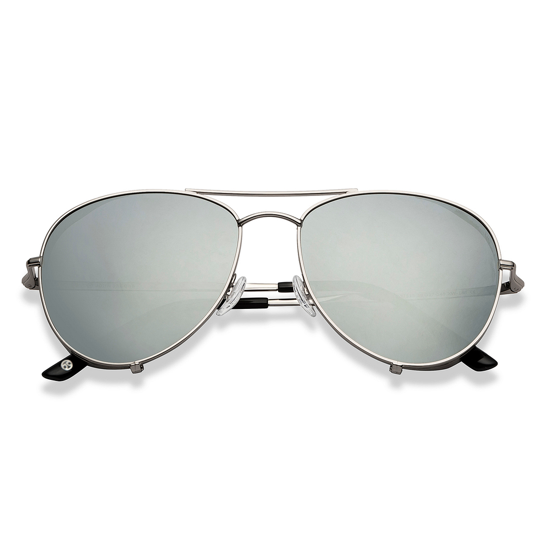 John Jacobs Silver Full Rim Aviator right side
