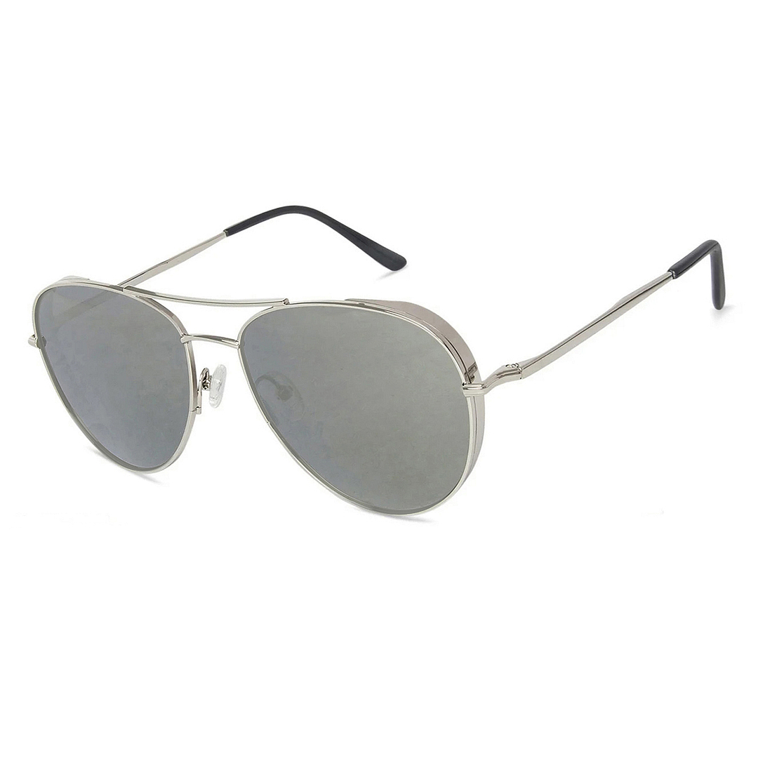 John Jacobs Silver Full Rim Aviator left side