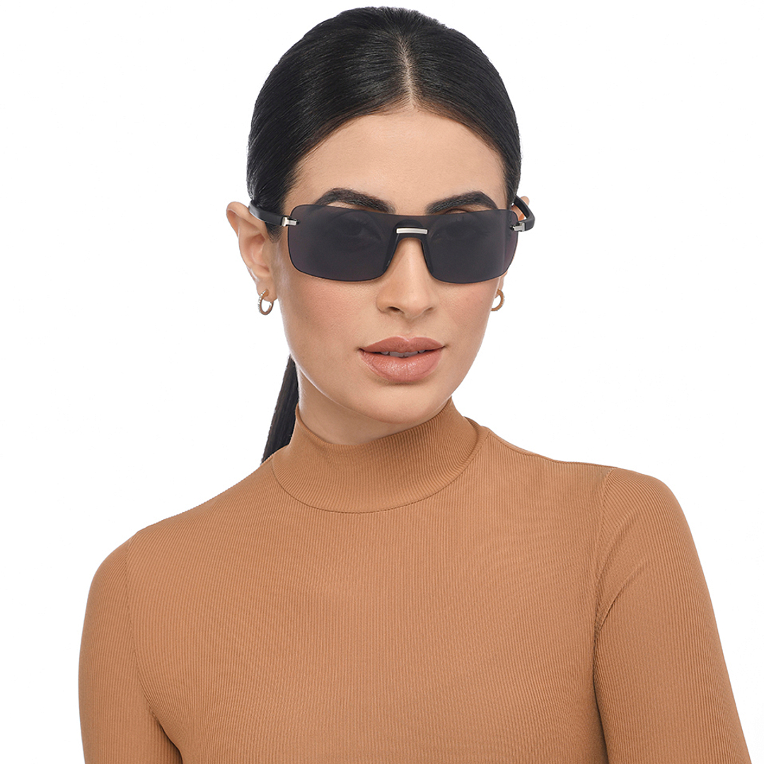 John Jacobs Online Silver Rimless Square right side