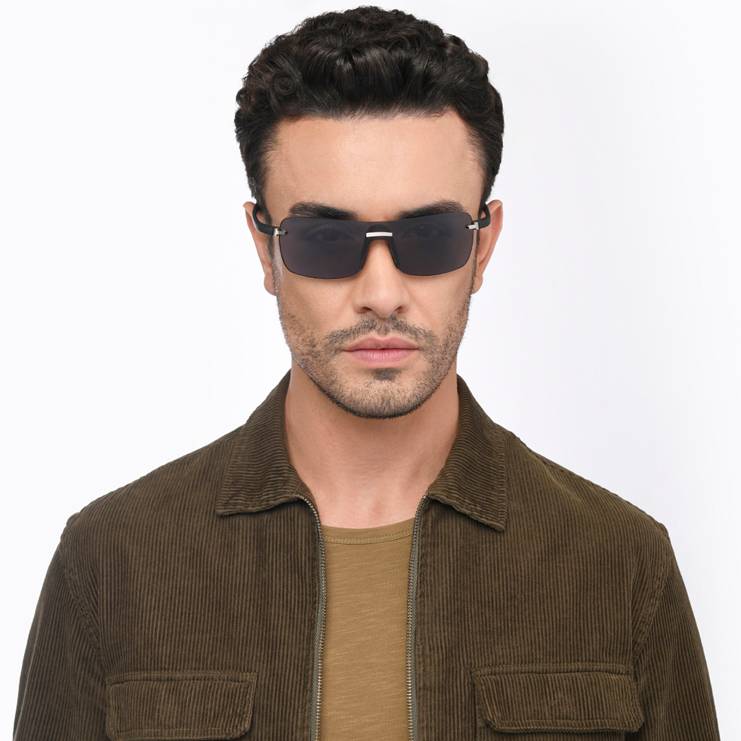 John Jacobs Online Silver Rimless Square right side