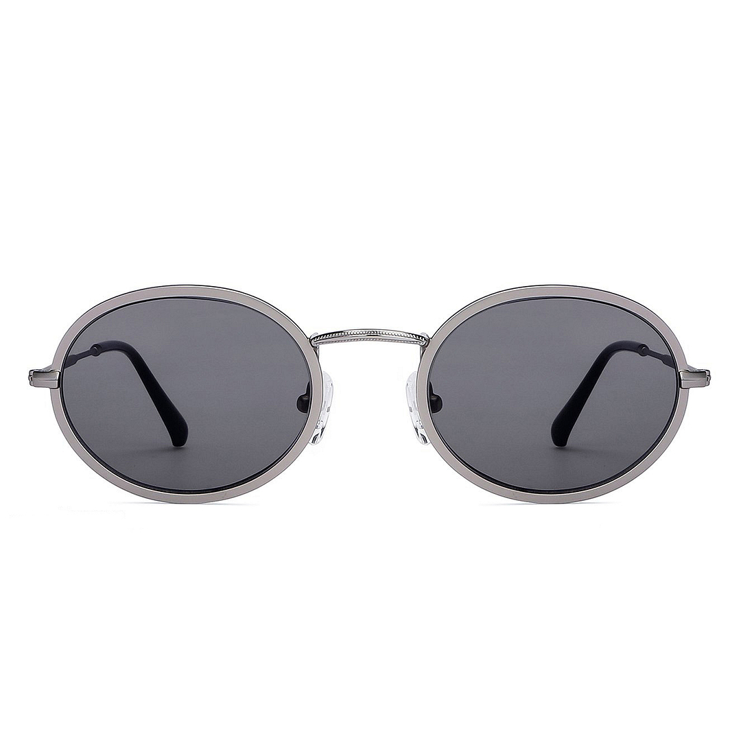 John Jacobs Silver Full Rim Oval left side