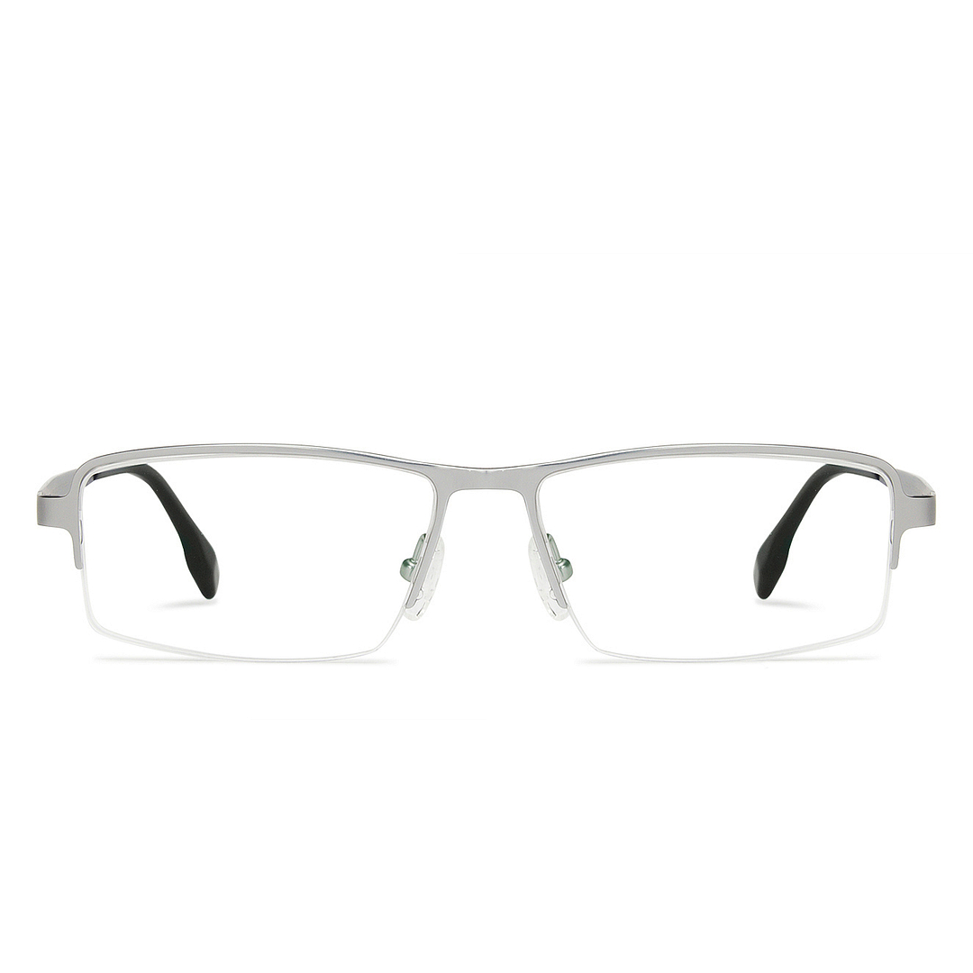 John Jacobs Online Silver Half Rim Rectangle left side