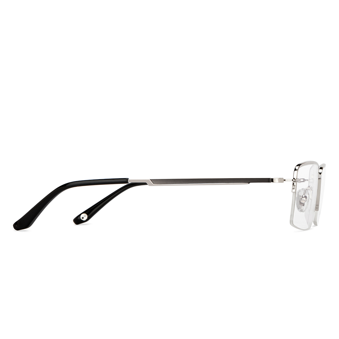 John Jacobs Online Silver Half Rim Rectangle left side