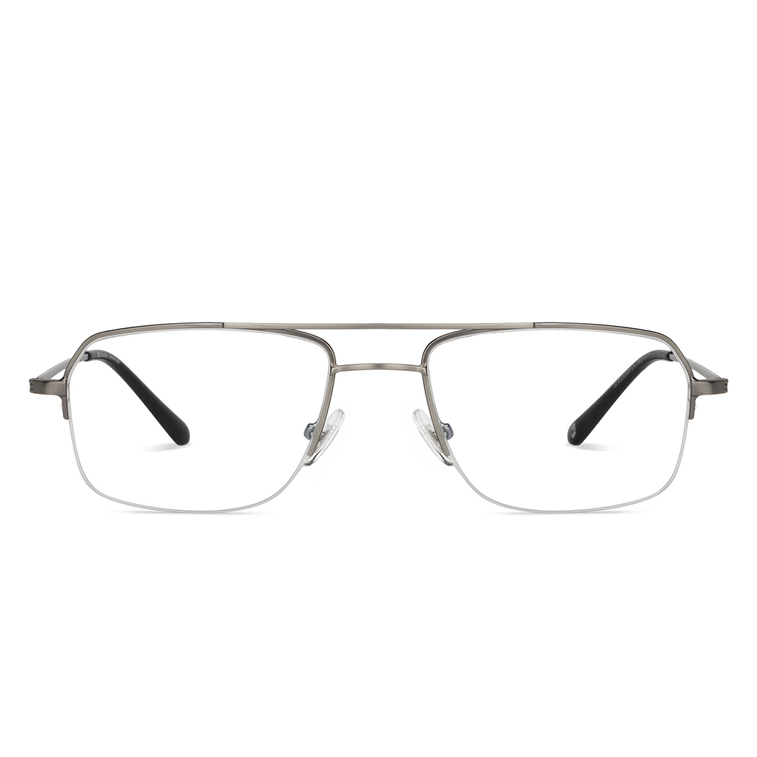 John Jacobs Online Silver Half Rim Rectangle left side