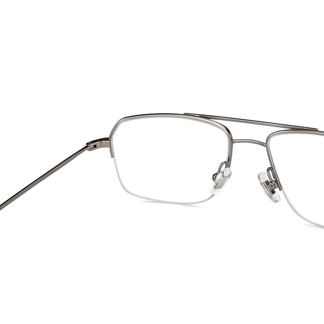 John Jacobs Online Silver Half Rim Rectangle right side