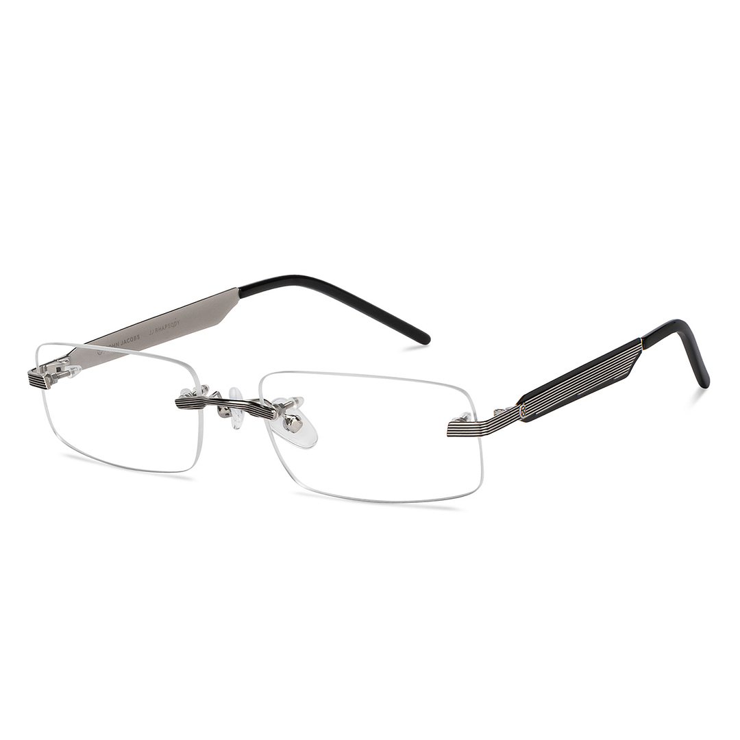John Jacobs Online Gray Rimless Rectangle right side