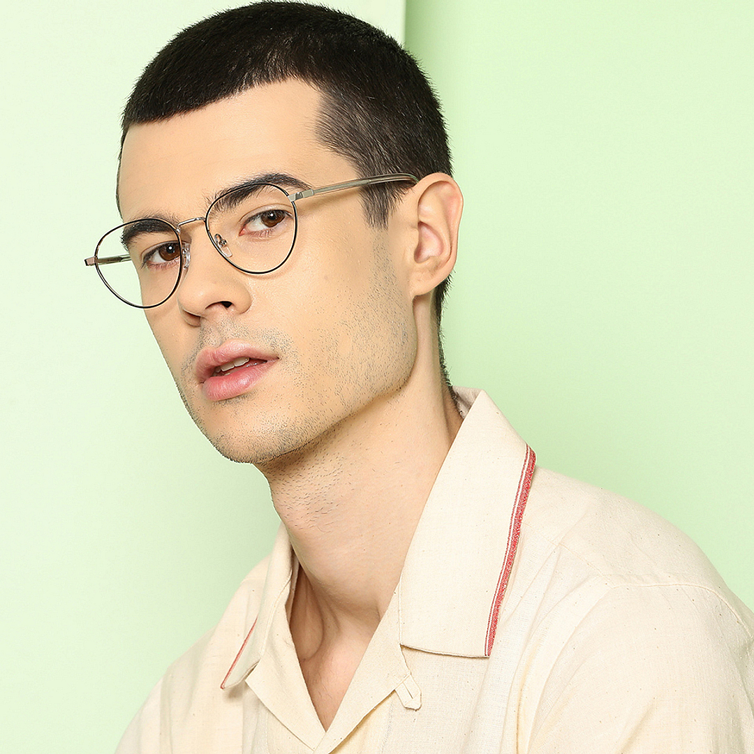 John Jacobs Online Silver Full Rim Round left side