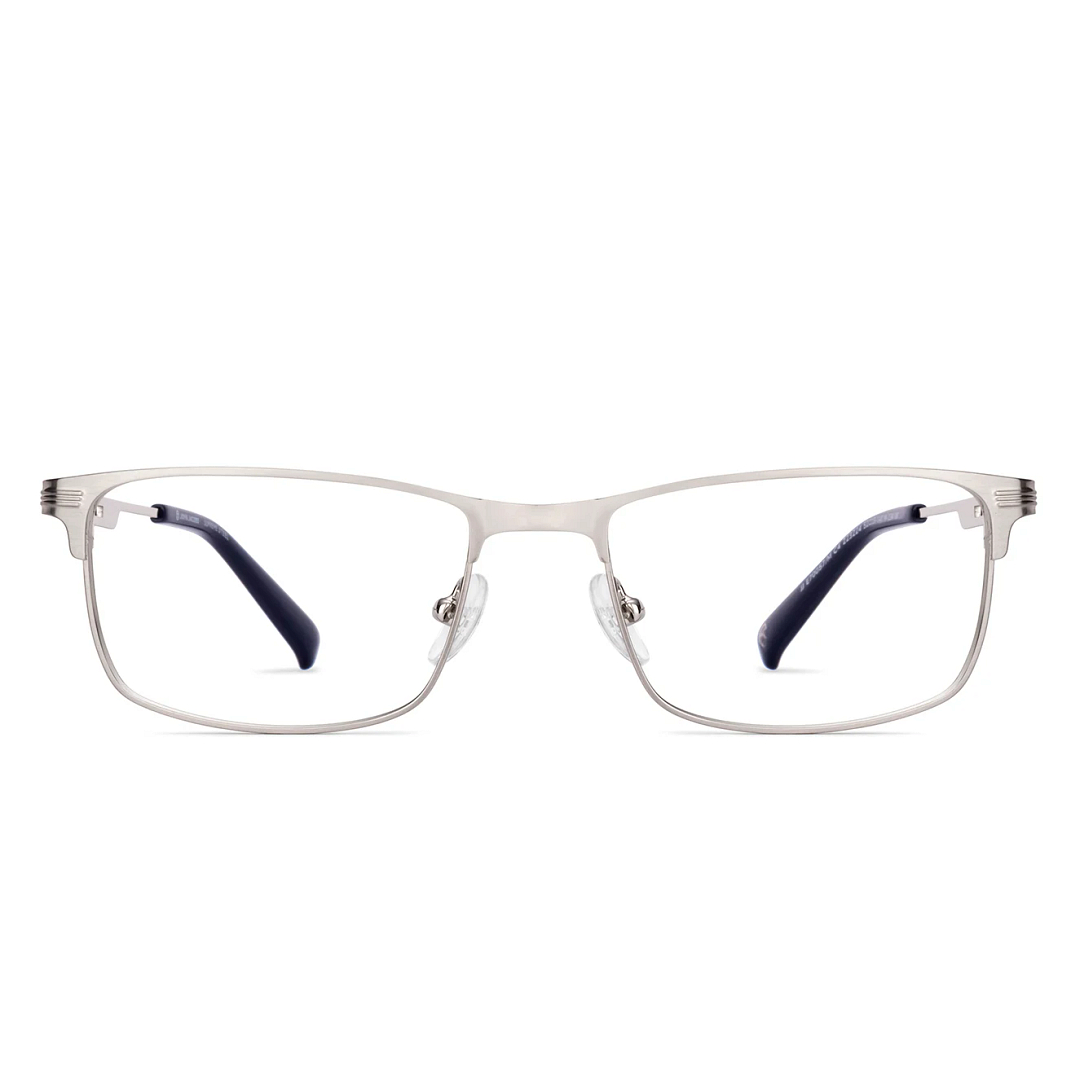 Buy Silver Blue Full Rim Rectangle John Jacobs Supreme Steel JJ