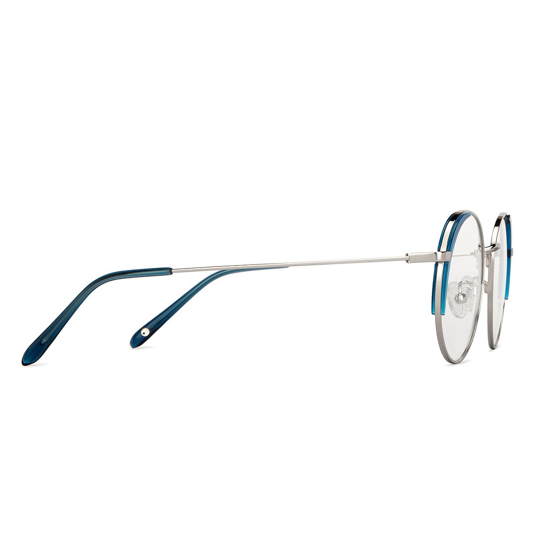 John Jacobs Online Silver Full Rim Round left side