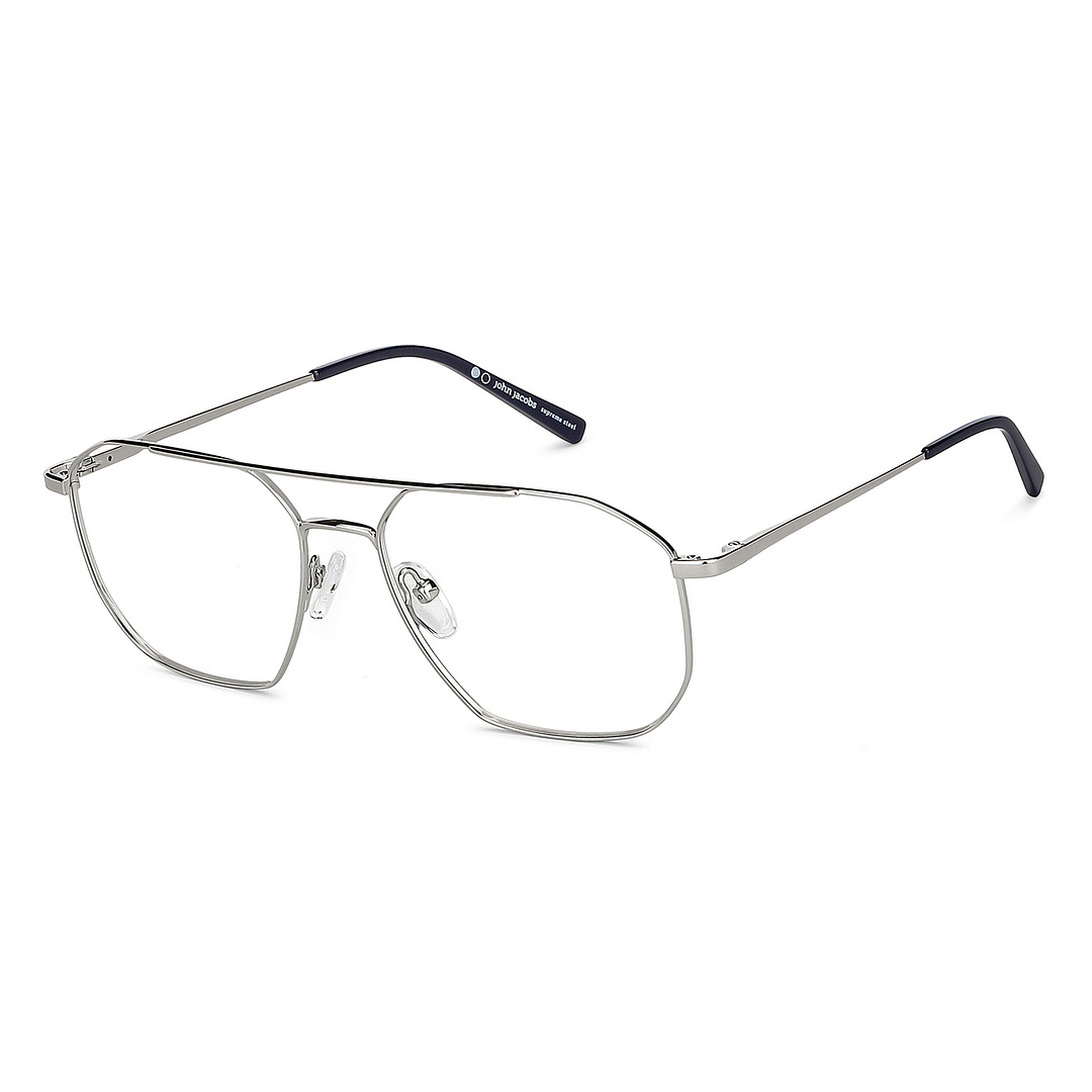 John Jacobs Online Silver Full Rim Square left side