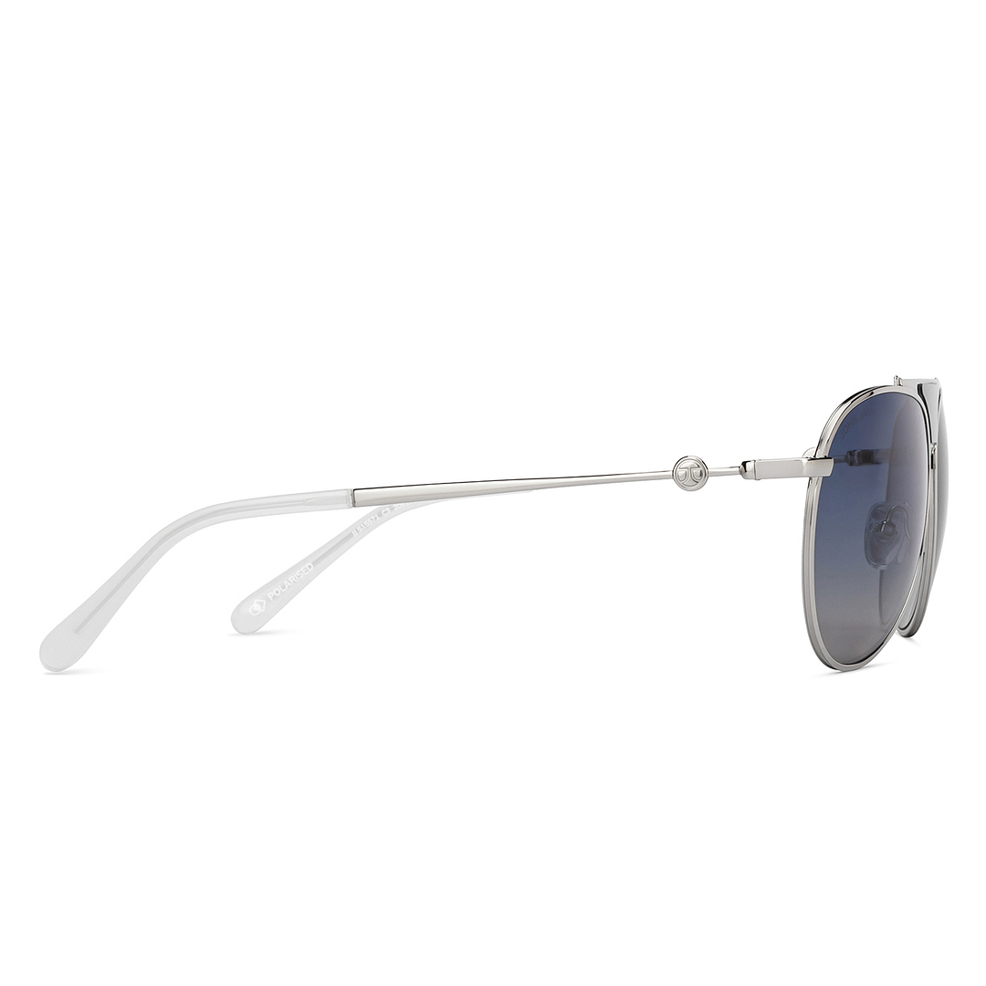 John Jacobs Silver Full Rim Aviator left side