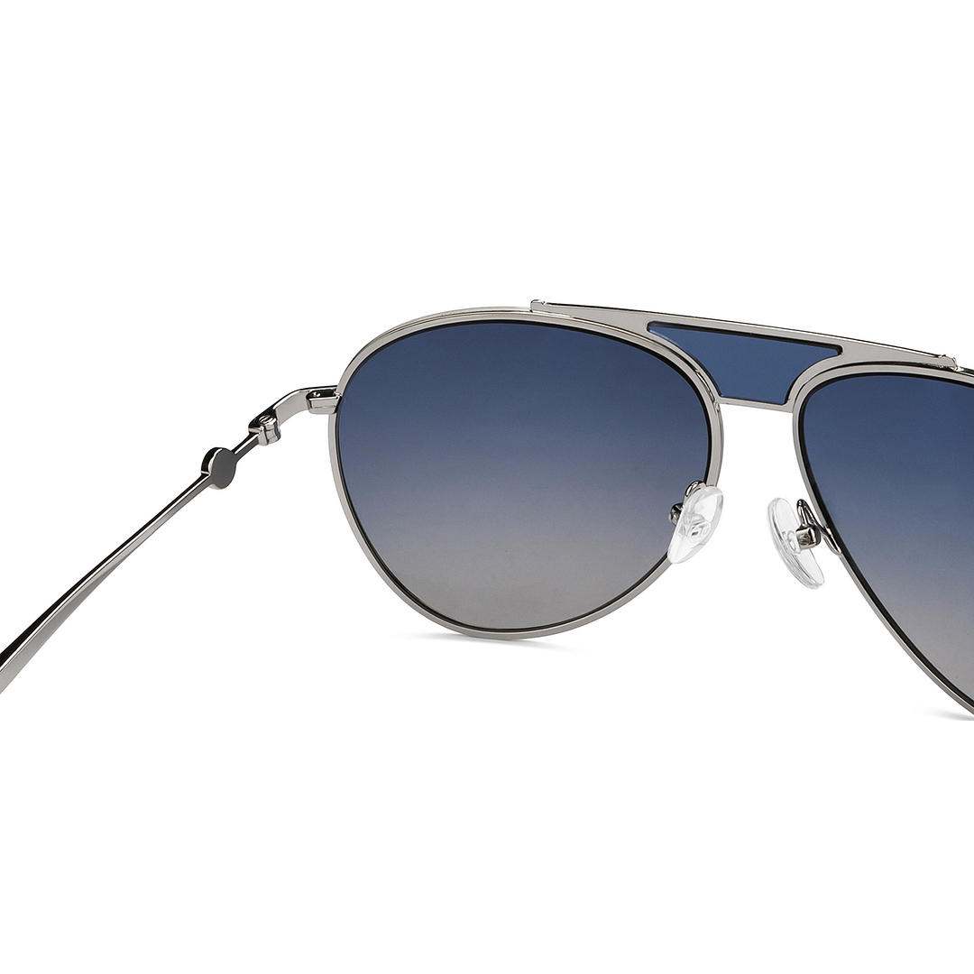 John Jacobs Silver Full Rim Aviator right side